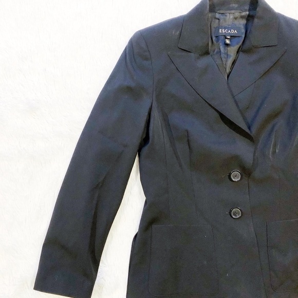 Escada Formal Black Button Down Blazer sz36 - Picture 7 of 7